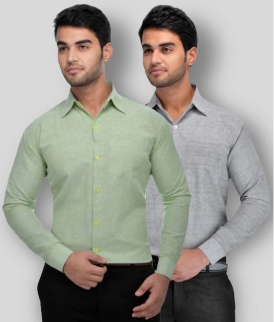 DESHBANDHU DBK - Multicolor Cotton Regular Fit Mens Formal Shirt (Pack of 2) - None