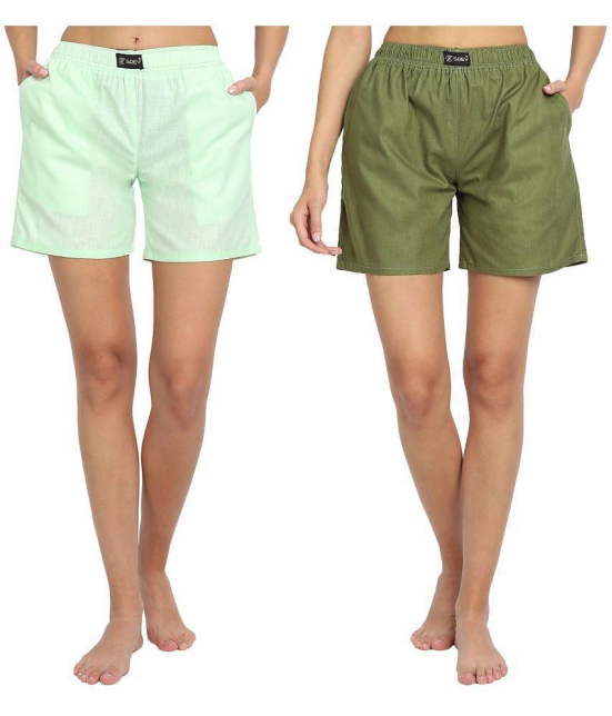 SREY Cotton Bermuda - Green Pack of 2 - 28