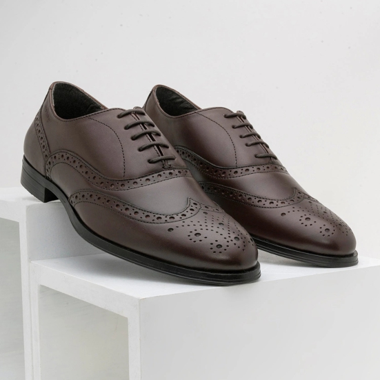 Red Tape Formal Oxford Shoes for Men |Refined Round-Toe Shaped Real Leather Shoes with Low-cut Pattern