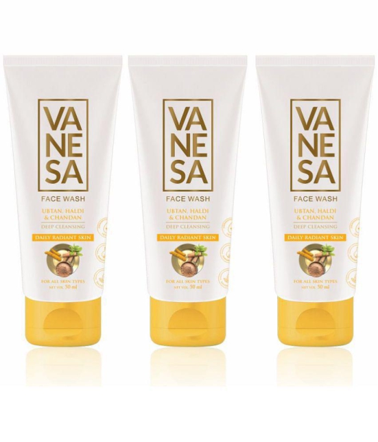 Vanesa Ubtan & Haldi Chandan Face Wash For All Skin Type 50Gm Each (Pack Of 3)