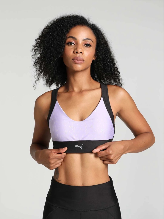 Reflective Printed Womens High-Impact Running Bra