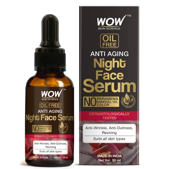 Anti Aging Night Face Serum - OIL FREE - Anti Wrinkle, Anti Dullness, Reviving