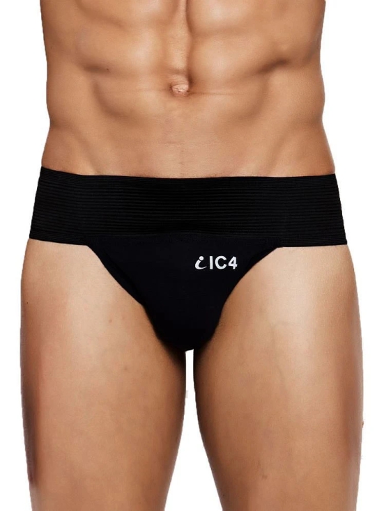 IC4 Black Gym Supporter Cotton Blend Mens Briefs ( Pack of 1 ) - None