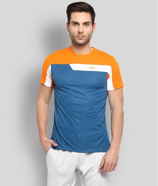 YUUKI - Blue Polyester Regular Fit Mens Sports T-Shirt ( Pack of 1 ) - None