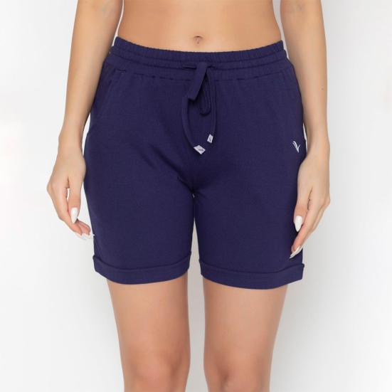 Plain Knitted Shorts For Women - Astral Aura Astral Aura 2XL