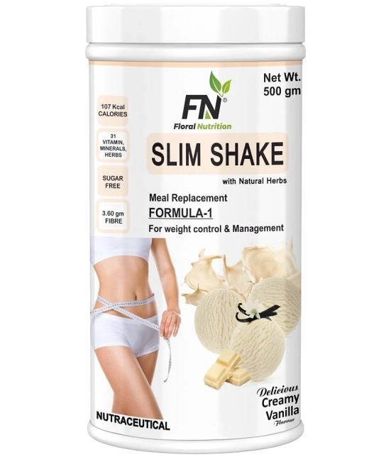 Floral Nutrition Slim Shake Formula 1 with Natural Herbs 500 gm Vanilla