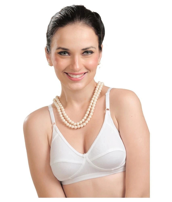 Madam Cotton T-Shirt Bra - White Single - 34B