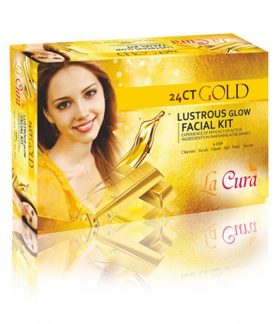 La Cura Lustrous Glow 24CT Gold Facial Kit 260gm g