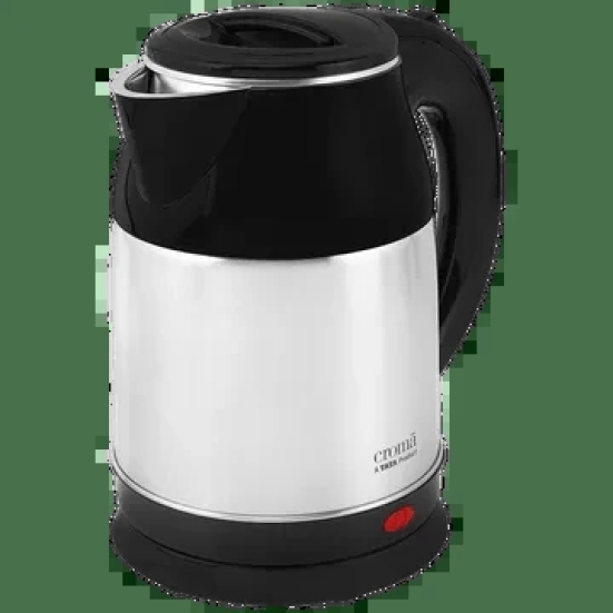 Croma 1500 Watt 1.8 Litre Electric Kettle with Auto Shut-off (Black and Silver)