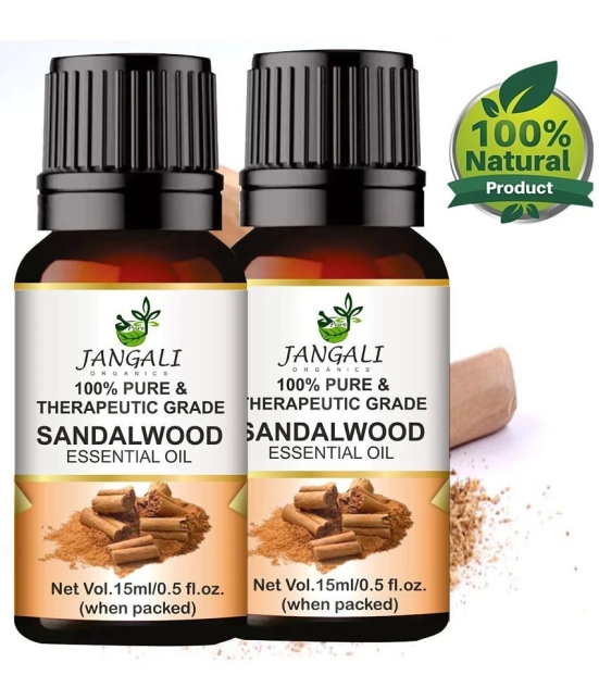 Pure Jangali Organics Sandalwood Essential Oil 15 mL ( Pack of 2 )