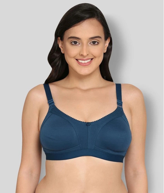 Elina - Blue Cotton Non - Padded Womens T-Shirt Bra ( Pack of 1 ) - None