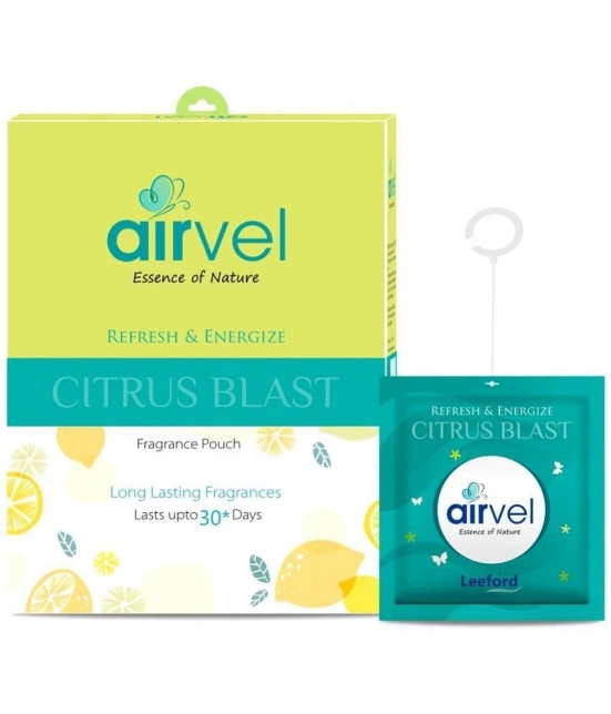 Airvel Citrus Blast Air Freshener Pouches For Amazing Fragrance For Bathroom- Pack of 1 (6Pcs)