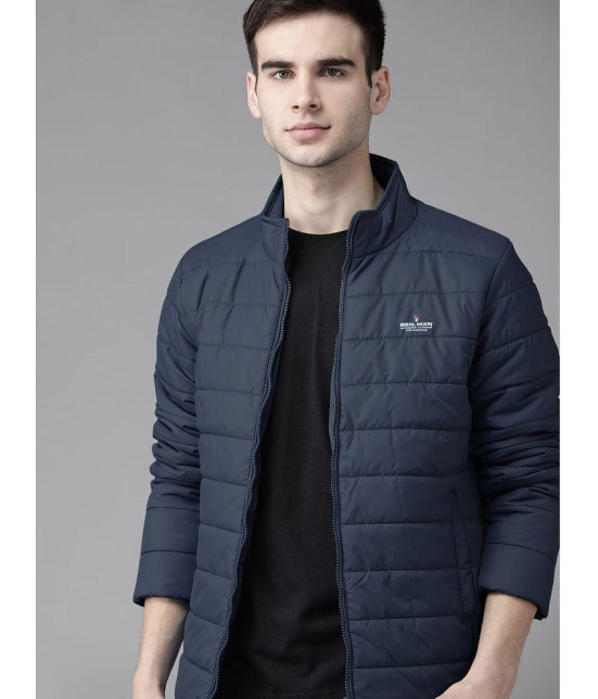 MXN Polyester Mens Quilted & Bomber Jacket - Navy ( Pack of 1 ) - None