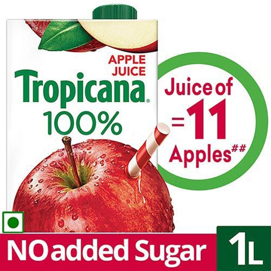 Tropicana 100% Juice - Apple, 1 L