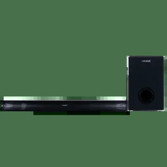 Croma 120W Bluetooth Soundbar with Remote (Surround Sound, 2.1 Channel, Black)