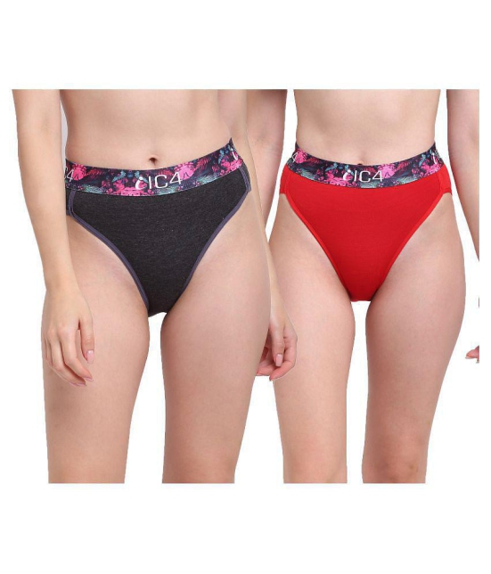 IC4 Cotton Lycra Bikini Panties - Pack of 2 - XL