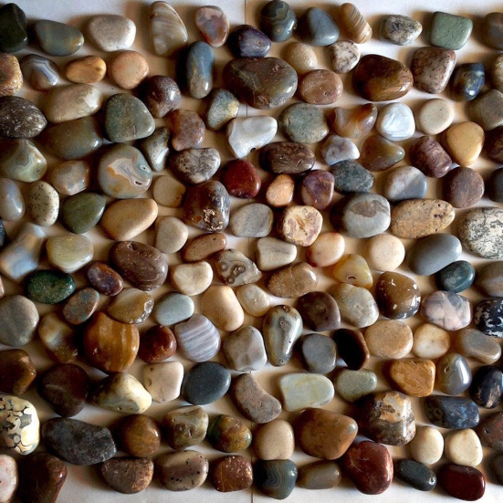 River Agate Mix - Polished Pebble-Big Free Size / 5 Kg