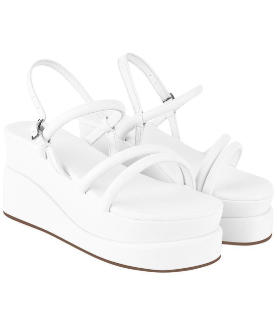 Shoetopia - White Womens Sandal Heels - None