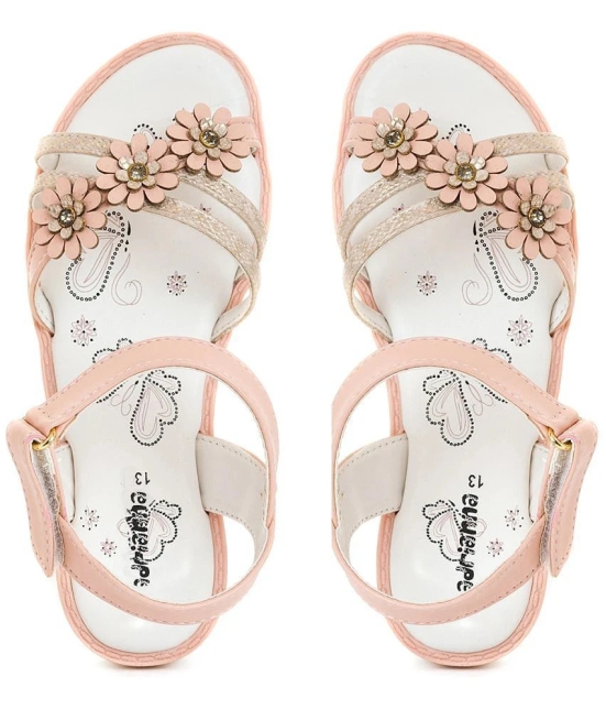 Adrianna Rose Gold Flat Sandal for Girls - None