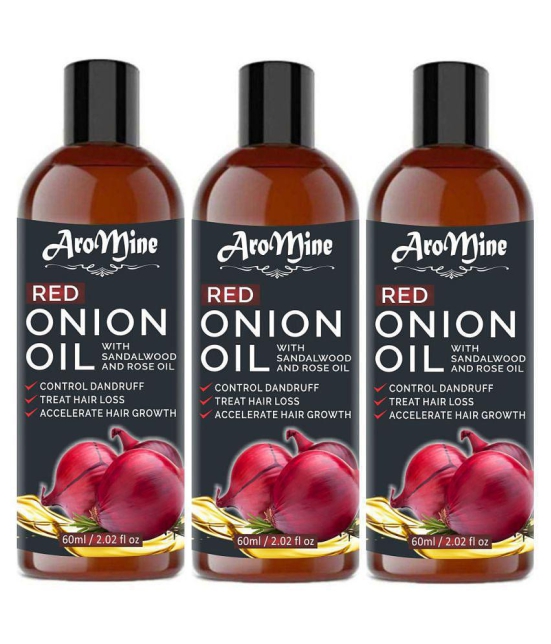 Aromine - Hair Growth Onion Oil 180 ml ( Pack of 3 )