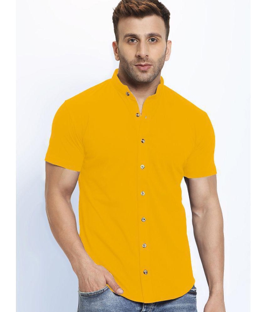 GESPO - Yellow Cotton Blend Regular Fit Mens Casual Shirt ( Pack of 1 ) - None