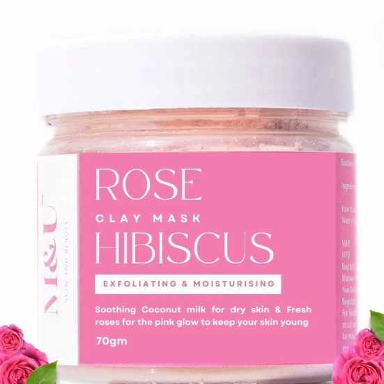 Rose & Hibiscus Moisturizing Clay Mask For Glow