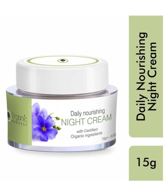 Organic Harvest Nourishing Night Cream For Women With Olive Oil & Soybean Extract, Overnight Repair & firming, Reduce Fine Lines & Wrinkles - 15gm