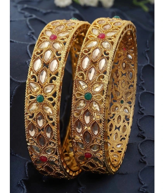 Sukkhi Gold Bangle Set ( Pack of 2 ) - None