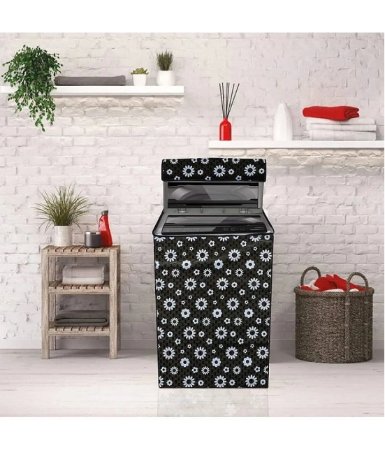 CASA FURNISHING Top Load Washing Machine Cover Compatiable For 7 kg - Black - Black