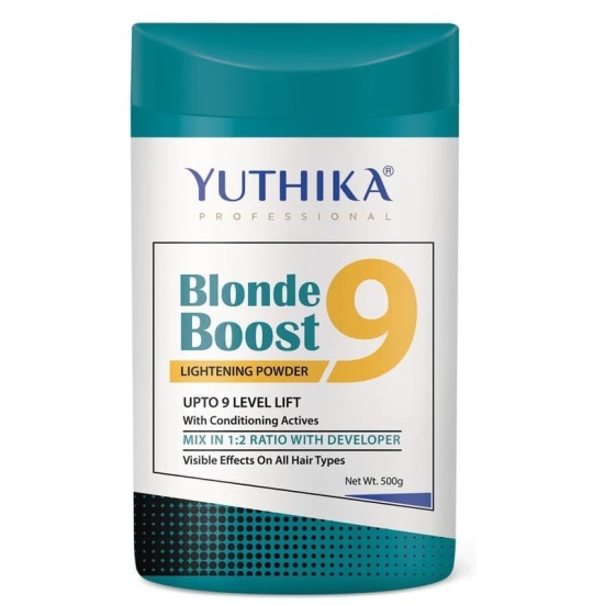 Yuthika Professional Blonder Powder for Hair 250g, Blonde Boost Hair Lightning Powder with Conditioning Actives, Upto 9 Levels Lift, Visible Effect on All Hair Types