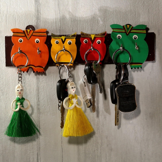 Owl Family Decorative Key Holder-