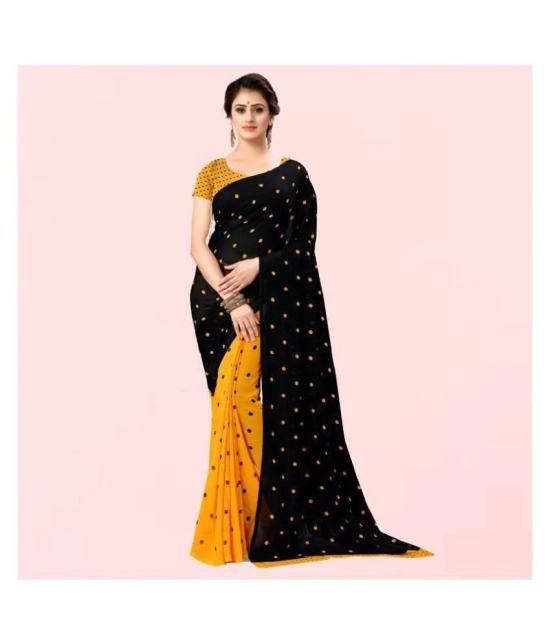 ANAND SAREES - Multicolor Georgette Saree With Blouse Piece (Pack of 1)