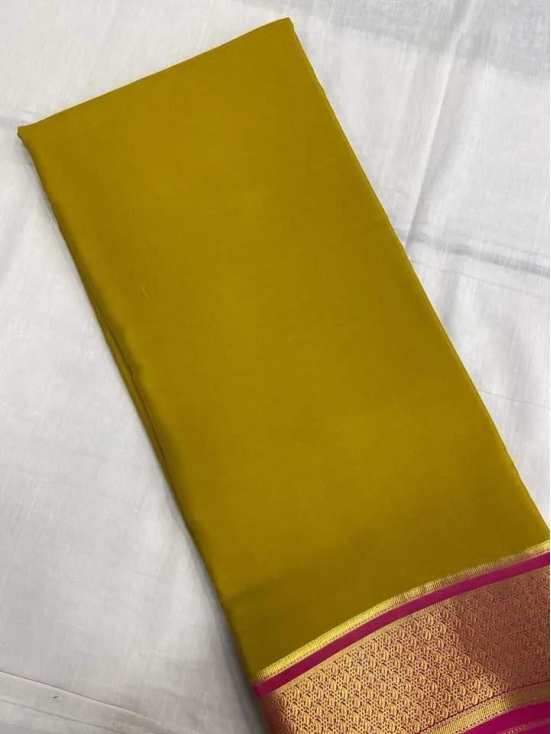 Pure Crepe Mysore Silk Certified Saree 100 GSM