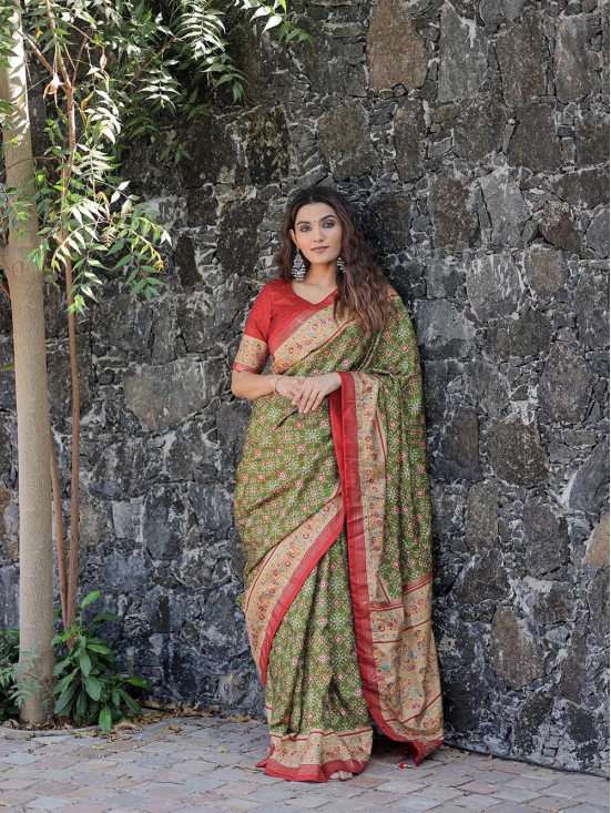 Fantastic Light Green Color Dola Silk Saree