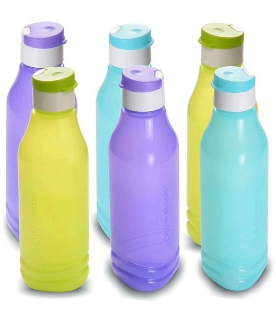 Oliveware - Multicolour Water Bottle 1000 mL ( Set of 6 ) - Multicolour