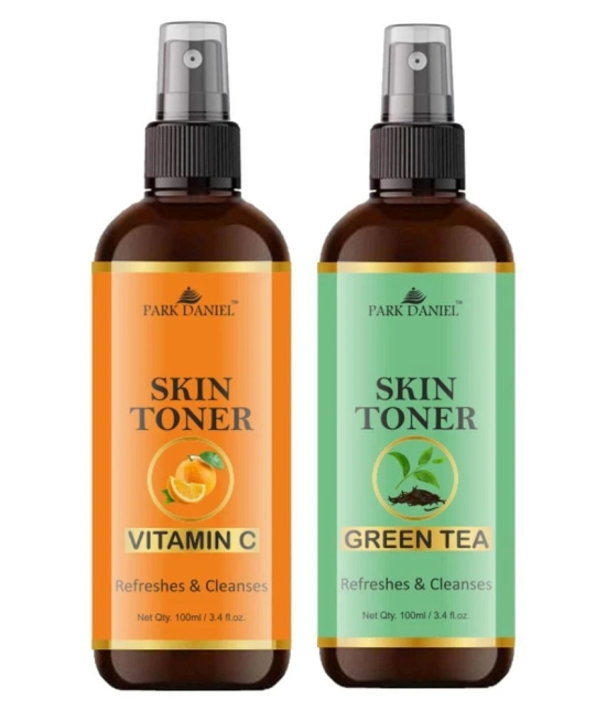 Park Daniel   Vitamin C & Green Tea Skin Toner -  For Men & Women Astringent 200 mL Pack of 2