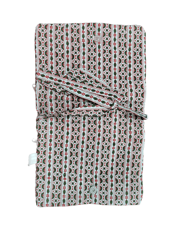 NIRJHARI Crafts Handmade Tote Bag (Red & Green)