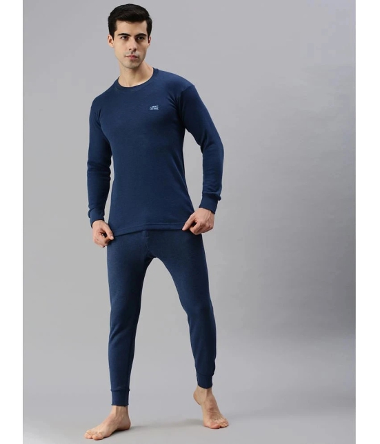 Lux Cottswool - Blue Cotton Blend Mens Thermal Sets ( Pack of 1 ) - None