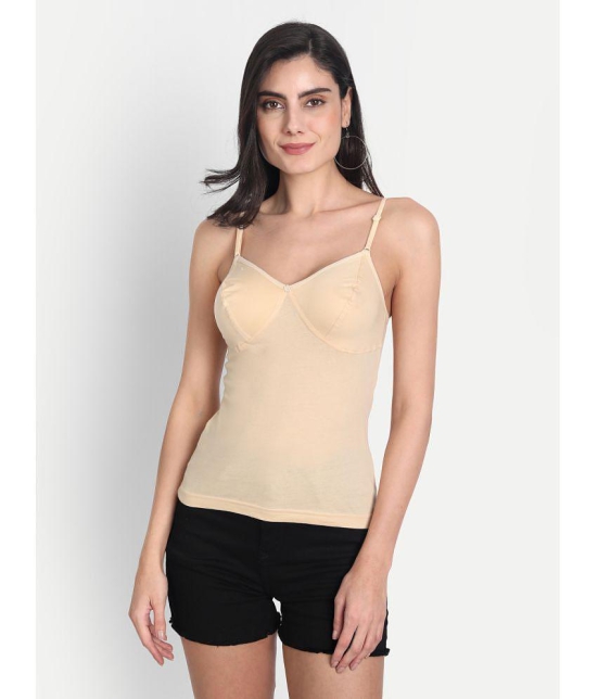 AIMLY Cotton Camisoles - Beige Single - None