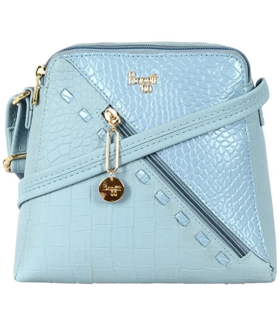 Baggit Blue Faux Leather Sling Bag - Blue