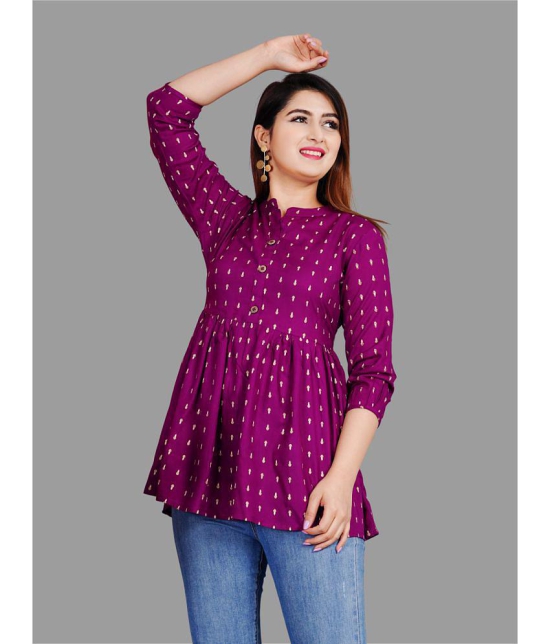 SIPET - Purple Rayon Womens Tunic ( Pack of 1 ) - None