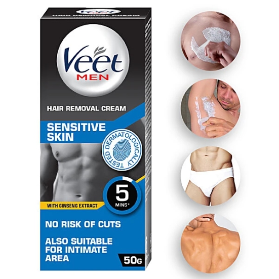 Veet Men Hair Removal Crean Sensitive, 50 Gm