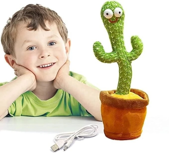 Uttamrobotics LED Musical Dancing & Mimicry Cactus Toy