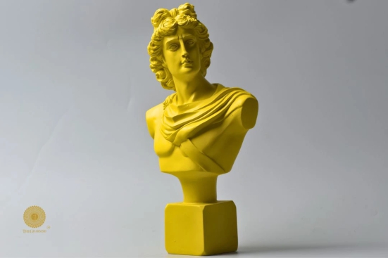 Ancient Greek God Figurine (7x14 Inches)-Yellow