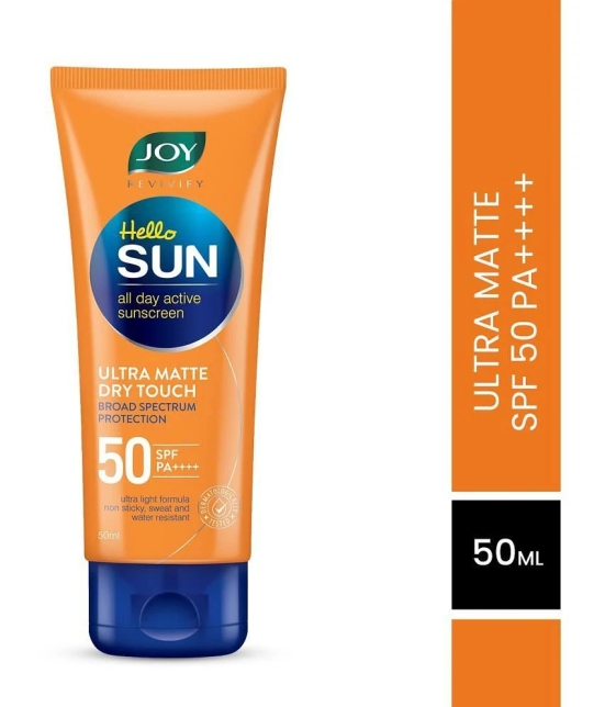 Joy Ultra Matte SPF 50 Sunscreen - Ulta Light, Water Resistant & Zero White Cast 50ml, (Pack of 1)