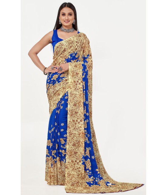 LEELAVATI - Multicolor Georgette Saree With Blouse Piece ( Pack of 1 ) - Multicolor