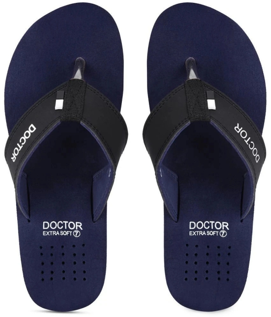 DOCTOR EXTRA SOFT - Blue Mens Thong Flip Flop - None