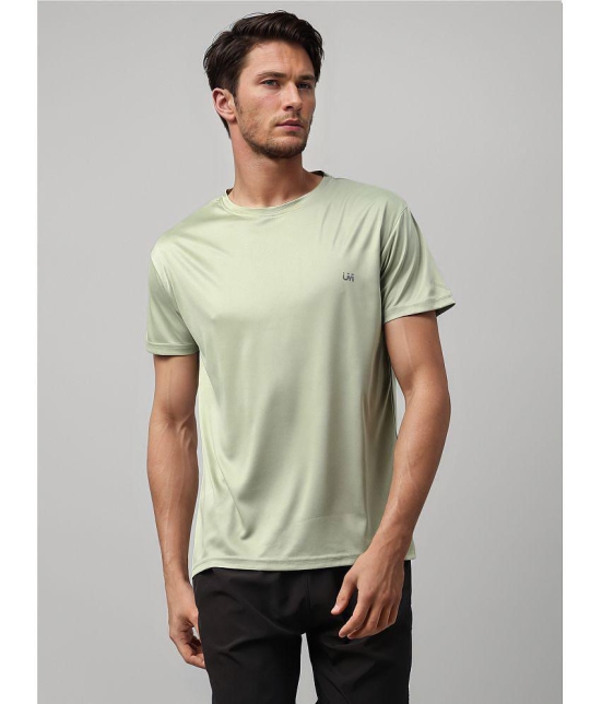 UrbanMark Polyester Regular Fit Solid Half Sleeves Mens T-Shirt - Olive ( Pack of 1 ) - None