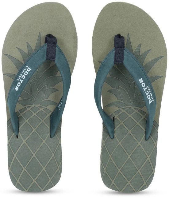 DOCTOR EXTRA SOFT - Olive Womens Thong Flip Flop - None