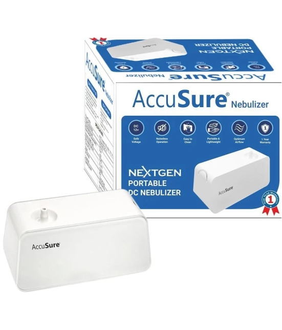 AccuSure DC Compressor Nebulizer Machine With Mouth Piece For Adults & Kids(1 Years Warranty)